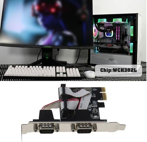 Create idea Port Card PCI Express Serial Card PCI Express Serial Extension Adapter PCI-E to RS232 Serial Expansion Card Compatible with Windows XP/Vista/7/8 in Saudi Arabia