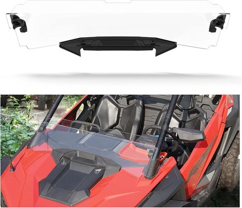 Half Windshield, A & UTV PRO Poly Front Windshield Clear Hard Coated Compatible with 2020-2024 Polaris RZR PRO XP ,2022-2024 RZR Turbo R, Repalce OEM #2884966, 2 Seater in Saudi Arabia
