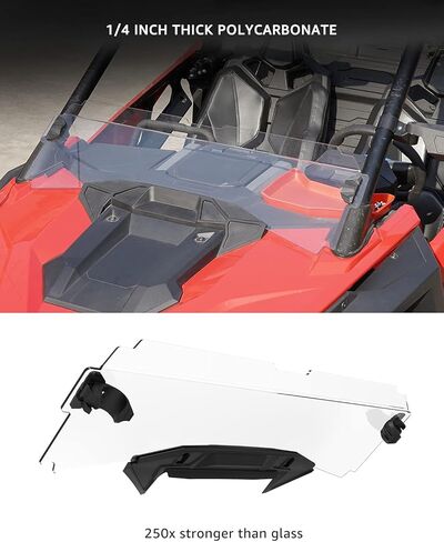 Half Windshield, A & UTV PRO Poly Front Windshield Clear Hard Coated Compatible with 2020-2024 Polaris RZR PRO XP ,2022-2024 RZR Turbo R, Repalce OEM #2884966, 2 Seater in Saudi Arabia