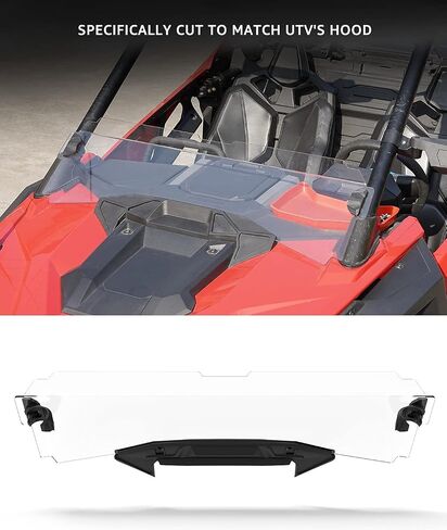 Half Windshield, A & UTV PRO Poly Front Windshield Clear Hard Coated Compatible with 2020-2024 Polaris RZR PRO XP ,2022-2024 RZR Turbo R, Repalce OEM #2884966, 2 Seater in Saudi Arabia
