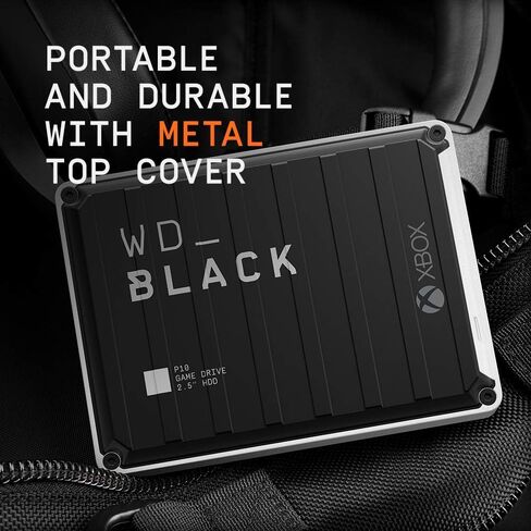 WD_BLACK 2TB P10 Game Drive, Portable External Hard Drive, Works with PlayStation, Xbox, & PC - WDBA2W0020BBK-WES1 in Saudi Arabia