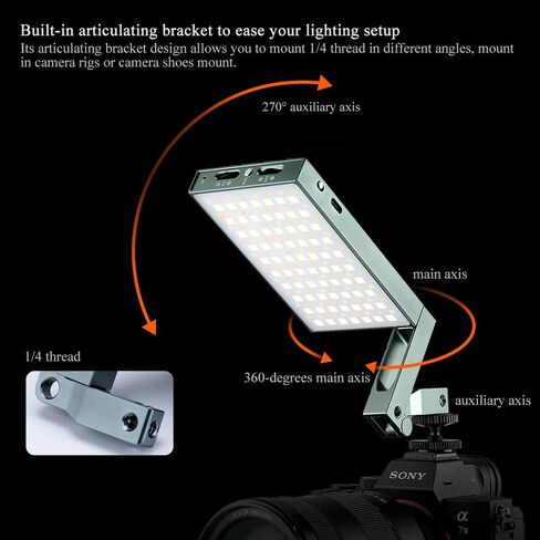 GODOX M1 RGB فيديو ضوء حجم الجيب على الكاميرا بطارية قابلة للشحن ضوء إبداعي 2500-8500K درجة حرارة اللون 0-360 لون كامل لسوني كانون نيكون فوجي DSLR كاميرا فيديو صورة in Saudi Arabia