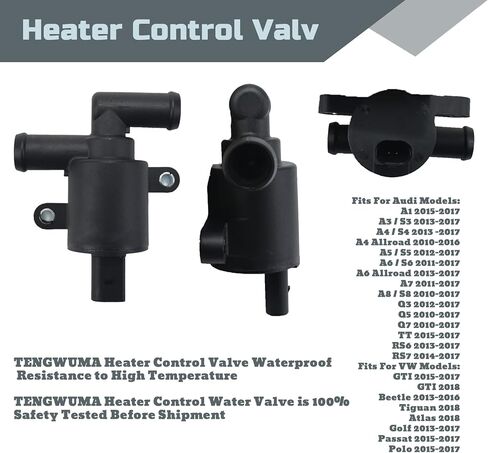 صمام التحكم في السخان 4H0121671D يناسب أودي A1 A3 A4 A5 A6 A7 A8 Q3 Q5 Q7 TT RS6 RS7 Golf GTI Passat Beetle Tiguan Atlas Passat Polo 2010-2017 in Kuwait