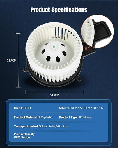 ECCPP HVAC Plastic Heater Blower Motor w/Fan Cage for 2008-2018 for Chrysler 300/2008-2018 for Dodge Challenger /2008-2018 for Dodge Charger /2008 for Dodge Magnum in Saudi Arabia