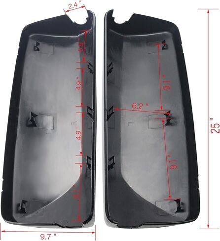Pair Black Door Mirror Covers Set Left & Right Fit for Volvo VNL 780/630/730/860 VNM 430/630 VNX 300 in Saudi Arabia