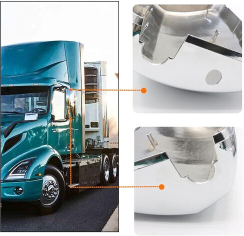 Pair Black Door Mirror Covers Set Left & Right Fit for Volvo VNL 780/630/730/860 VNM 430/630 VNX 300 in Saudi Arabia