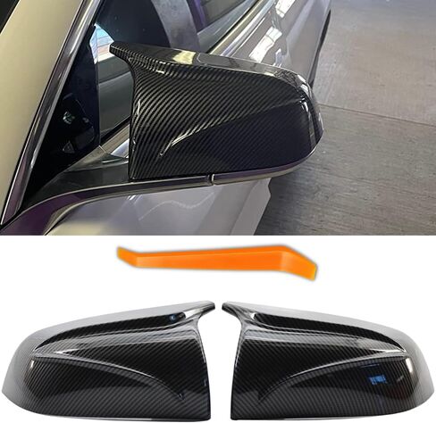 Car Side Mirror Caps for 2018-2024 Tesla Model 3 Accessories Passenger Driver Side View Exterior Mirror Covers Replacement Automotive Body Tuning Parts & Trim, Glossy Black - 1 Pair (Left-Right ) in Kuwait