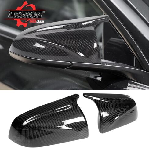 Car Side Mirror Caps for 2018-2024 Tesla Model 3 Accessories Passenger Driver Side View Exterior Mirror Covers Replacement Automotive Body Tuning Parts & Trim, Glossy Black - 1 Pair (Left-Right ) in Kuwait