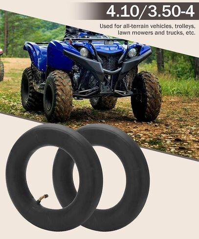 2 Pack Heavy Duty Replacement Inner Tube,Car Accessories Heavy Duty Replacement Inner Tube with TR-87 Bent Valve Stem,Inner Tubes Replacement for Wheelbarrows,Mowers (4.10/3.50-4) in Saudi Arabia