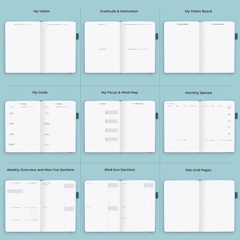 Clever Fox Advanced Weekly Planner – Undated Weekly & Monthly Life Goal Planner for Daily Productivity, Time Management and Hit Your Goals – Day Organizer Journal – Hardcover A5, Mystic Blue in Saudi Arabia