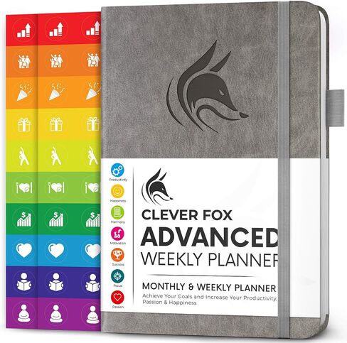 Clever Fox Advanced Weekly Planner – Undated Weekly & Monthly Life Goal Planner for Daily Productivity, Time Management and Hit Your Goals – Day Organizer Journal – Hardcover A5, Mystic Blue in Saudi Arabia