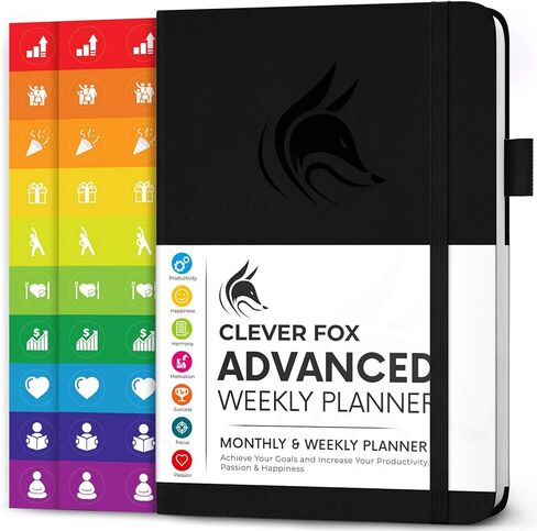 Clever Fox Advanced Weekly Planner – Undated Weekly & Monthly Life Goal Planner for Daily Productivity, Time Management and Hit Your Goals – Day Organizer Journal – Hardcover A5, Mystic Blue in Saudi Arabia