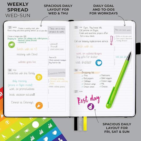 Clever Fox Advanced Weekly Planner – Undated Weekly & Monthly Life Goal Planner for Daily Productivity, Time Management and Hit Your Goals – Day Organizer Journal – Hardcover A5, Mystic Blue in Saudi Arabia