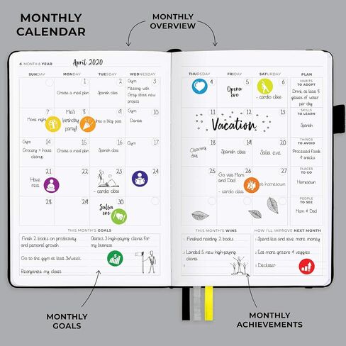 Clever Fox Advanced Weekly Planner – Undated Weekly & Monthly Life Goal Planner for Daily Productivity, Time Management and Hit Your Goals – Day Organizer Journal – Hardcover A5, Mystic Blue in Saudi Arabia