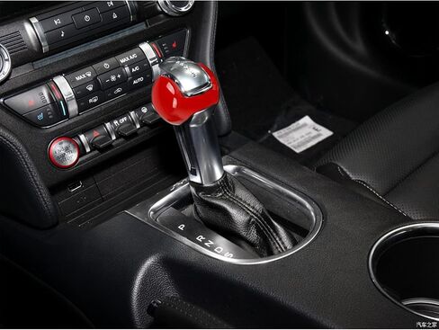 غطاء مقبض ناقل الحركة الداخلي من ألياف الكربون من JeCar لسيارة Ford Mustang 2015-2019 (ألياف الكربون الحمراء) in Kuwait