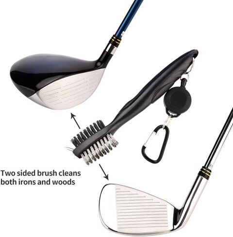 Golf Towel with Carabiner and Golf Club Brush Groove Cleaner Set, Waffle-Weave Towel and Brush Tool Kit with Club Groove Cleaner in Saudi Arabia