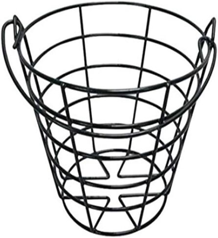 lasenersm 1 Piece Golf Ball Container Metal Golf Ball Basket Golf Ball Bucket with Handle, Holds 100 Balls(Black) in Saudi Arabia