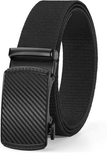 حزام مطاطي للرجال، حزام نايلون تكتيكي بإبزيم أسود، حزام رجالي للعمل الكاجوال في الهواء الطلق in Kuwait