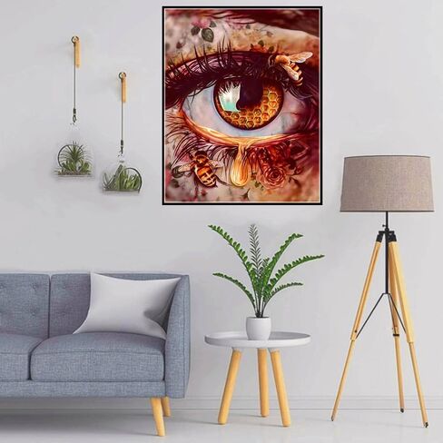 MMAHD Diamond Art Painting Kits for Adults,DIY 5D Round Full Drill Art Eye Diamond Art,Perfect for Relaxation and Home Wall Décor(11.8×15.8Inches) in Saudi Arabia