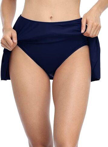 تنورة السباحة النسائية الصلبة من Mycoco، جزء سفلي بيكيني، تنورة رياضية قصيرة مدمجة لبدلة السباحة in Kuwait