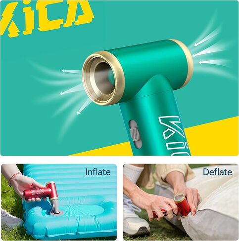 KiCA Jetfan 2 Electric Air Blower,Air Duster for Computer,Keyboard,House Cleaning,Car Dust,Hair Drying,Air Inflation,Camera Lens,Rechargeable,Speed Control,Upgrade Battery,Air Can Substitute Tool,Red in Kuwait