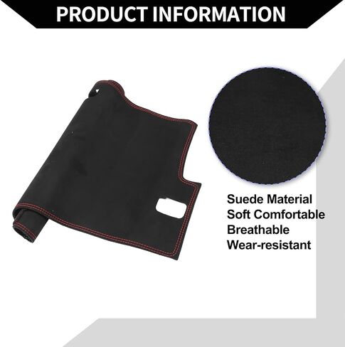 Dash Cover for Toyota Corolla 2007-2013 / Center Console Dashboard Cover/Non-Slip/Suede / 1 Pcs Black Red in Saudi Arabia