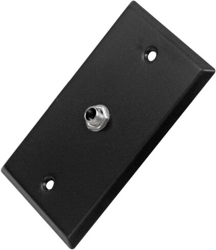 Seismic Audio - SA-PLATE44 - Black Stainless Steel Wall Plate - One 1/4" TRS Stereo Jack in Saudi Arabia