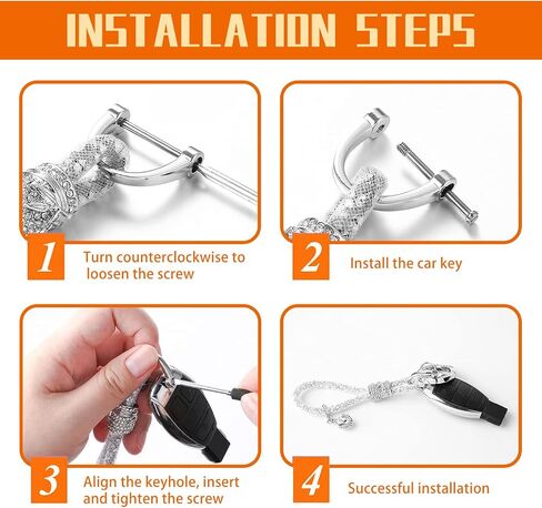 1 PC Crystal Bling Car Keychain, Fashionable Glitter Key Ring, Car Key Decorations, Keychain Accessories (Silver) in Saudi Arabia