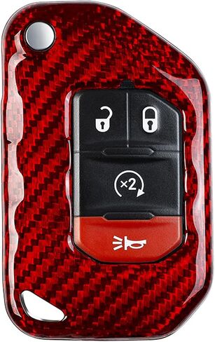 ألياف الكربون الأصلية لسيارة جيب رانجلر صحارى 4Xe JL Gladiator Key Fob Cover Case Flip in Saudi Arabia