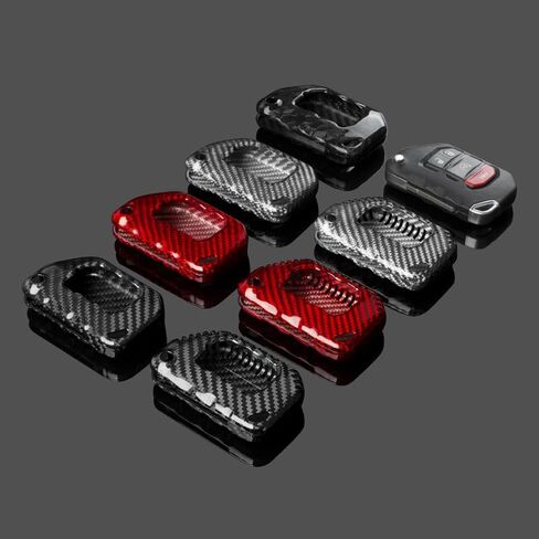 Genuine Carbon Fiber Remote Cover for Jeep Wrangler Sahara JL Gladiator Key Fob Cover Case Flip 2021-2025 in Saudi Arabia