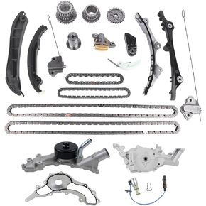 5184352AF 68087340AA 68252670AB Timing Chain Kit Oil Pump Water Pump Replacement for 2011-2015 Chrysler Jeep Grand Cherokee Dodge Ram 1500 3.6L Pentastar