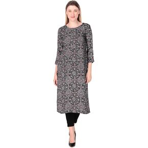 ladyline Casual Womens Rayon Tunic Top Patola Printed Knee Length Kurti Kurta