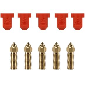 KOYOFEI 12PCS Brass M6 Nozzles for K1, 3D Printer Parts High Speed and High Flow 0.4mm Brass Nozzles Kit for Creality K1, K1 Max, Ender 3 V3 KE, CR-10 SE, CR-M4