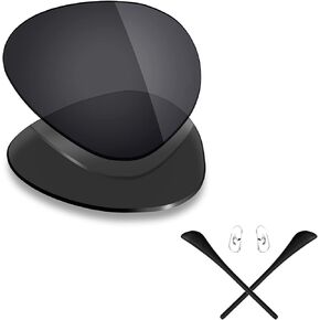 Mryok Polarized Replacement Lenses & Rubber Kits for Ray-Ban Aviator RB3025 55mm - Stealth Black