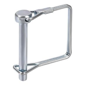 10mm x 100mm (DXL) Shaft Locking Pin - 2Pack - Good for Farm Trailers Lawn - Carbon Steel Square Trailer Coupler Pin - Silver Tone