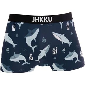 Sharks Men's Boxer Briefs Comfort Soft Breathable Stretch Trunks Underwear with Pouch, Medium Multicolor