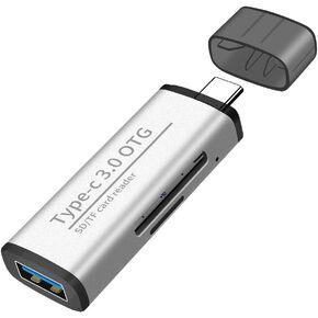 SD Card Reader, High-Speed USB C to Micro SD Card USB 3.0 OTG Adapter Dual Slots, Memory Card Reader for SD/Micro SD/SDHC/SDXC/MMC, Compatible with MacBook Pro/Air, Chromebook, Android Galaxy in Saudi Arabia