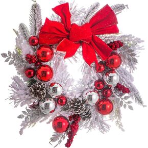 Fall Wreath for Front Door Artificial Peonies Autumn Winter Wreaths for Front Door Outside Wall Or Window Décor (Brown)