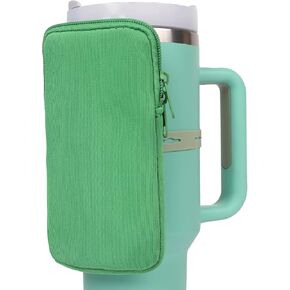 MLKSI Water Bottle Zipper Pouch for Stanley Cup Accessories, Two Layers Cute Storage Bags for Stanley Tumbler with Handle in Kuwait