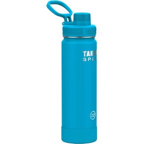 Takeya Sport 22 oz Triple Wall Insulated Stainless Steel Water Bottle With Ice Blocking Spout Lid, Unmatched Quality, 26+ Hours Cold, Champion Blue