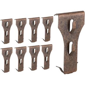 8Pcs Brick Clips for Hanging Outdoors, Brick Wall Hangers, Steel Brick Picture Hanger, No Drill Wall Clips for Artwork Photos, Fits Standard Size Bricks 2-1/4 Inch to 2-3/8 Inch