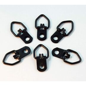 Black Anodized D-Ring Picture Hanger 10 Pack