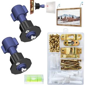 Picture Hanging Kit- Picture Keyhole Fastener mark Locations Tool & Picture Hanging Hardware Screws, 138 Pack of Frame Hanging kit for Wall Mounting, Mirror Hanging Hardware