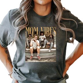 Funny Shirts for Mom, MOM VIBES - Mother's Day Gift, Gifts for Mom, Thug Mom, Tee Sizes Small to XL, Plus Size 2XL to 4XL (XL)