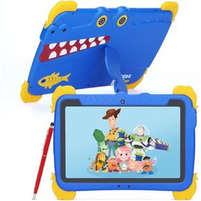 C idea 10.1 inch Kids Tablet, Android 12 WiFi Tablet for Kids Ages 3-12, 4GB RAM 64GB ROM Expandable 512GB Toddler Tablet with Case, Stylus, Dual Carema, FHD Screen, Parental Control, 6000mAh - Green