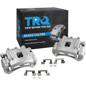 TRQ Front Disc Brake Caliper with Bracket LH RH Pair for Chevy GMC Isuzu New