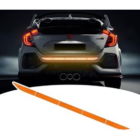 Car Rear Bumper Cover Guard Reflective Sticker Anti-Scratch Trunk Warning Reflective Protector for Universal Auto SUV Pickup Trucks(Orange)