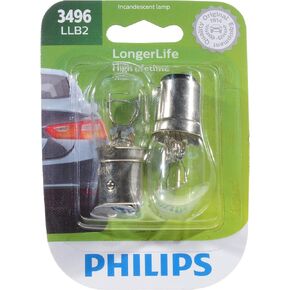 Philips 3496 LongerLife Miniature Bulb, 2 Pack