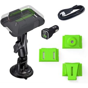 ZOLEO Universal Mount Accessory Kit Including RAM Twist-Lock Suction Cup Mount, DC Car Charger with USB Cable, and 3 Inserts – Belt Clip, Strap Infill Connector and Camera Tripod Mount