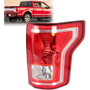 Tail Light Brake Lamp Assembly Rear Passenger Side Clear Lens Replacement for 2015 2016 2017 F-150 FL3Z13404A FO2801239